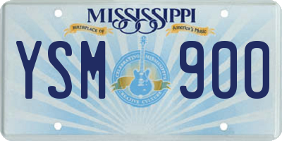 MS license plate YSM900