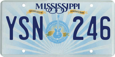 MS license plate YSN246