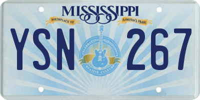 MS license plate YSN267
