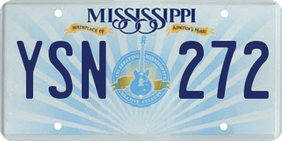 MS license plate YSN272
