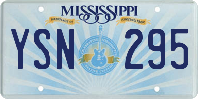 MS license plate YSN295