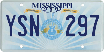 MS license plate YSN297