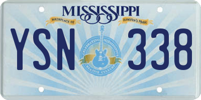 MS license plate YSN338