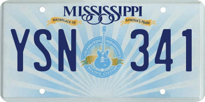 MS license plate YSN341