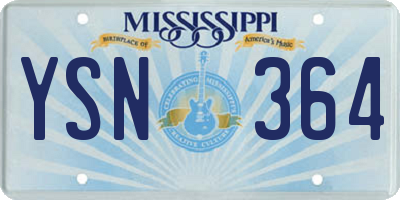 MS license plate YSN364