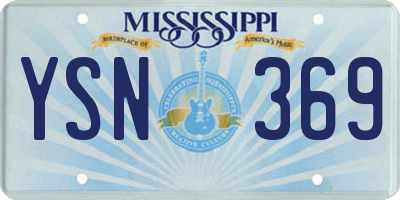 MS license plate YSN369