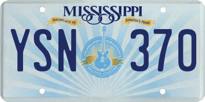MS license plate YSN370