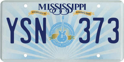 MS license plate YSN373