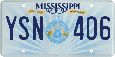 MS license plate YSN406