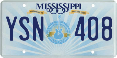 MS license plate YSN408