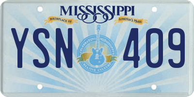 MS license plate YSN409