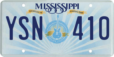 MS license plate YSN410
