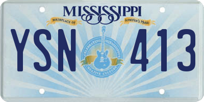 MS license plate YSN413