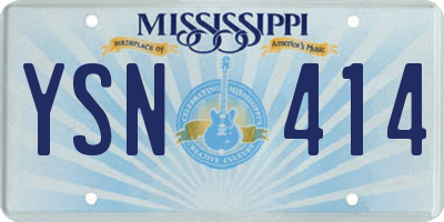 MS license plate YSN414