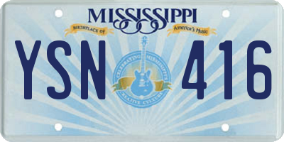 MS license plate YSN416