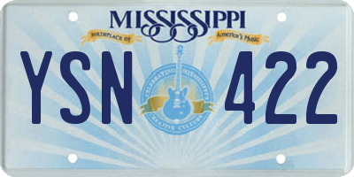 MS license plate YSN422
