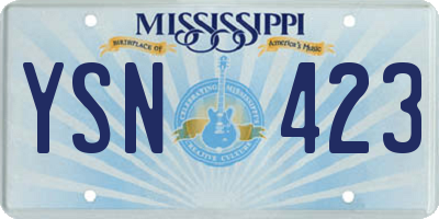 MS license plate YSN423