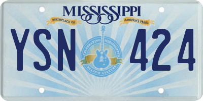 MS license plate YSN424