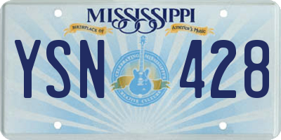 MS license plate YSN428