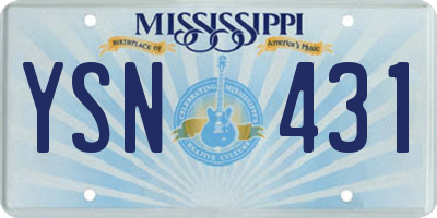 MS license plate YSN431