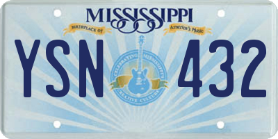 MS license plate YSN432