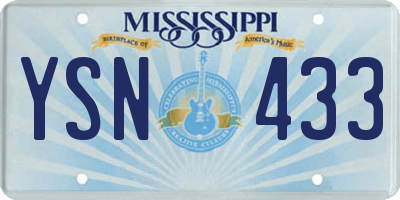 MS license plate YSN433