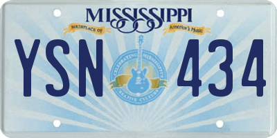 MS license plate YSN434