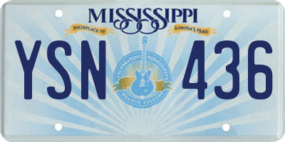 MS license plate YSN436