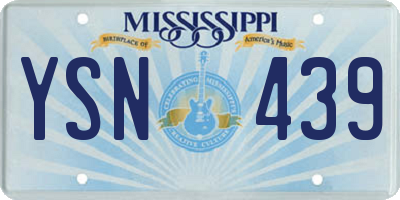 MS license plate YSN439