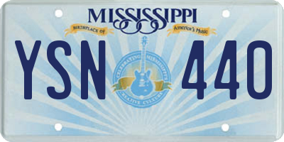 MS license plate YSN440
