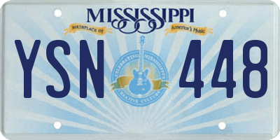MS license plate YSN448