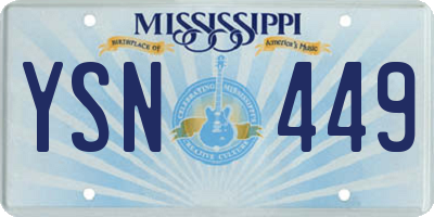 MS license plate YSN449