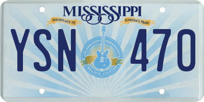 MS license plate YSN470