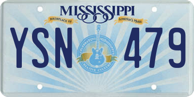 MS license plate YSN479