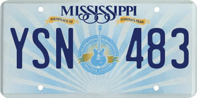 MS license plate YSN483