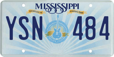MS license plate YSN484