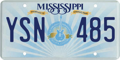 MS license plate YSN485