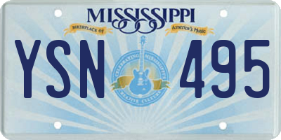 MS license plate YSN495