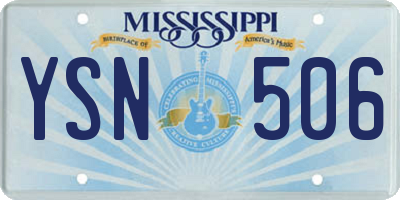 MS license plate YSN506