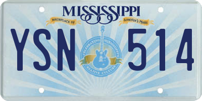 MS license plate YSN514