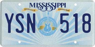 MS license plate YSN518