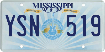 MS license plate YSN519