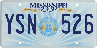 MS license plate YSN526