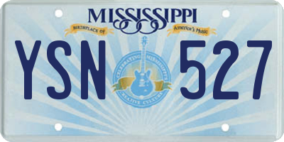 MS license plate YSN527