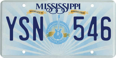 MS license plate YSN546