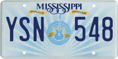 MS license plate YSN548