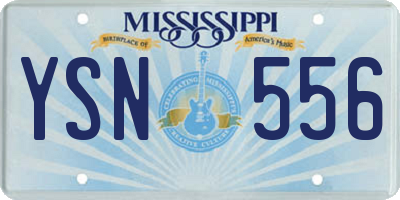 MS license plate YSN556