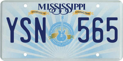 MS license plate YSN565