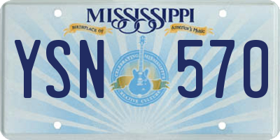 MS license plate YSN570