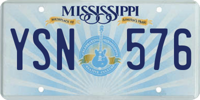 MS license plate YSN576